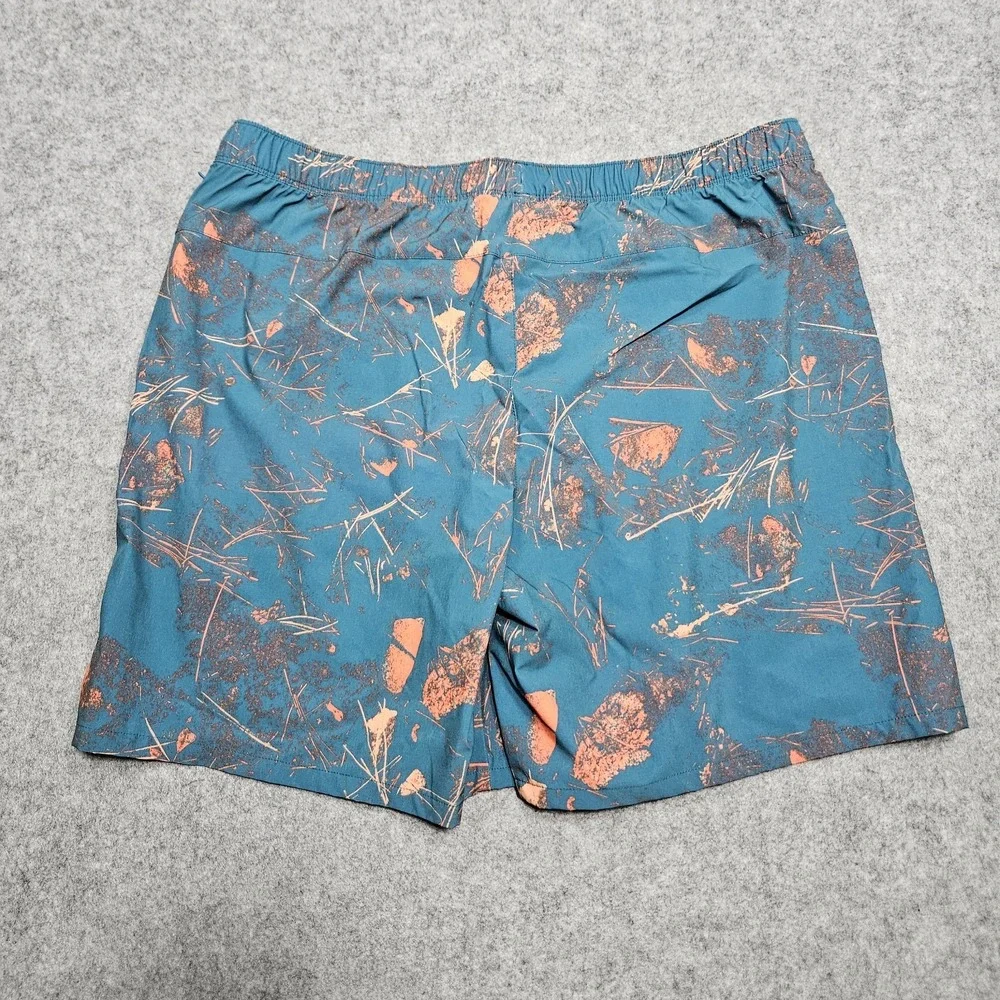 The North Face Wander Short Mens XL Blue Coral Valley Print Standard Fit Elastic